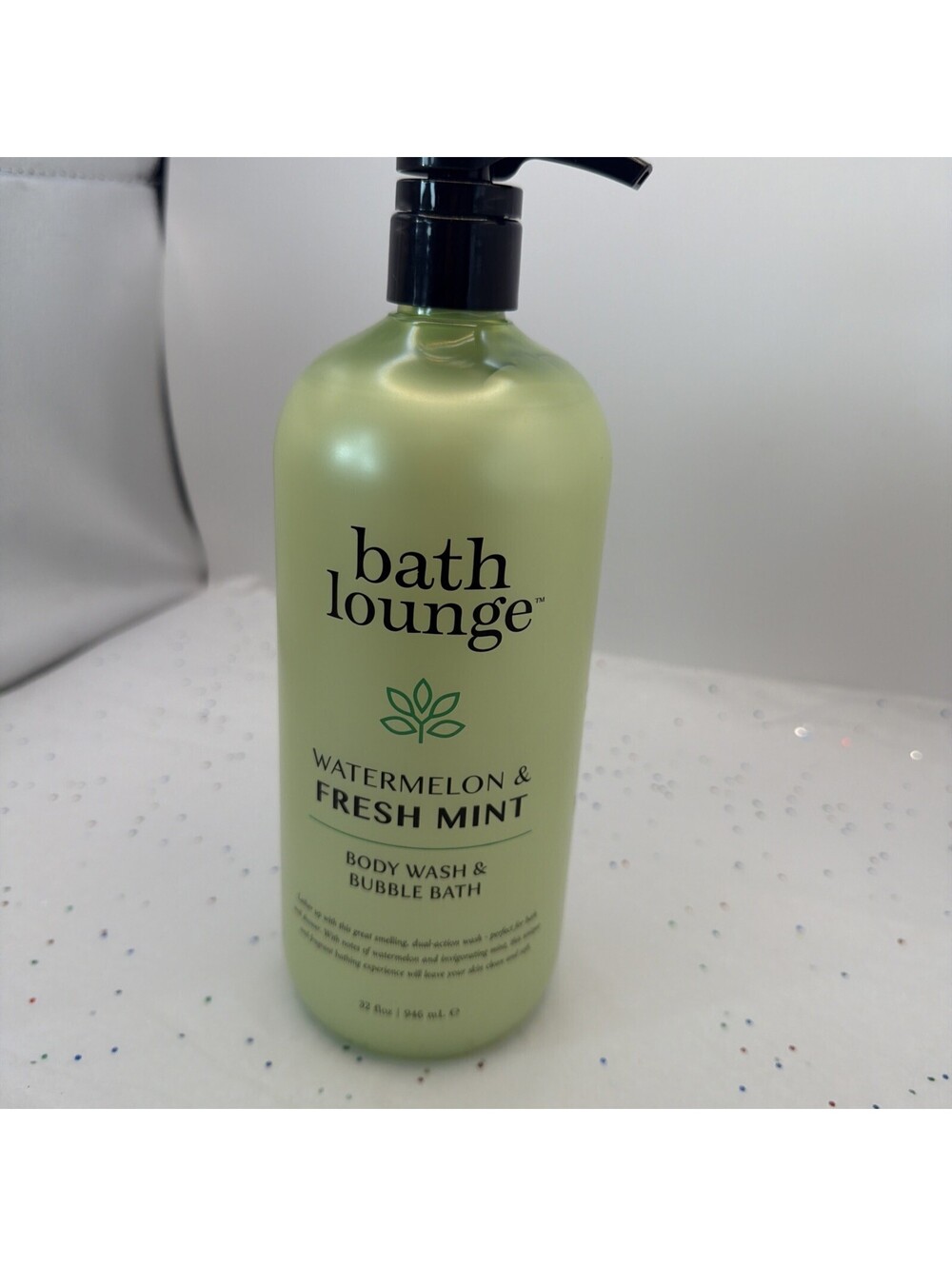 Bath Lounge Watermelon & Fresh Mint Body Wash Bubble Bath 32 fl oz New 2-in-1
